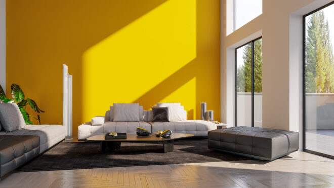 Interior Living Room color yellow